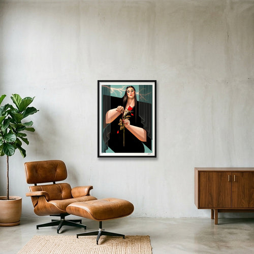 MORTICIA — 60×80cm, 24×31" Black Frame