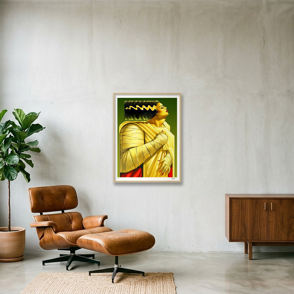 THE BRIDE — 60×80cm, 24×31" Oak Frame