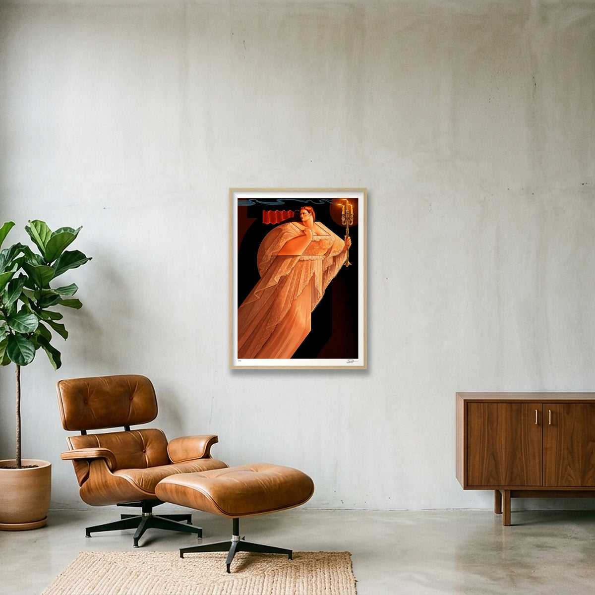 THE NIGHTMARE — 60×80cm, 24×31" Oak Frame