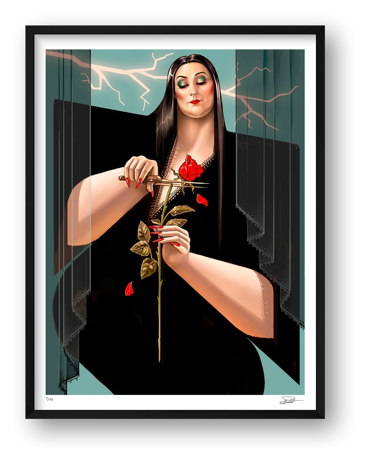 MORTICIA — framed