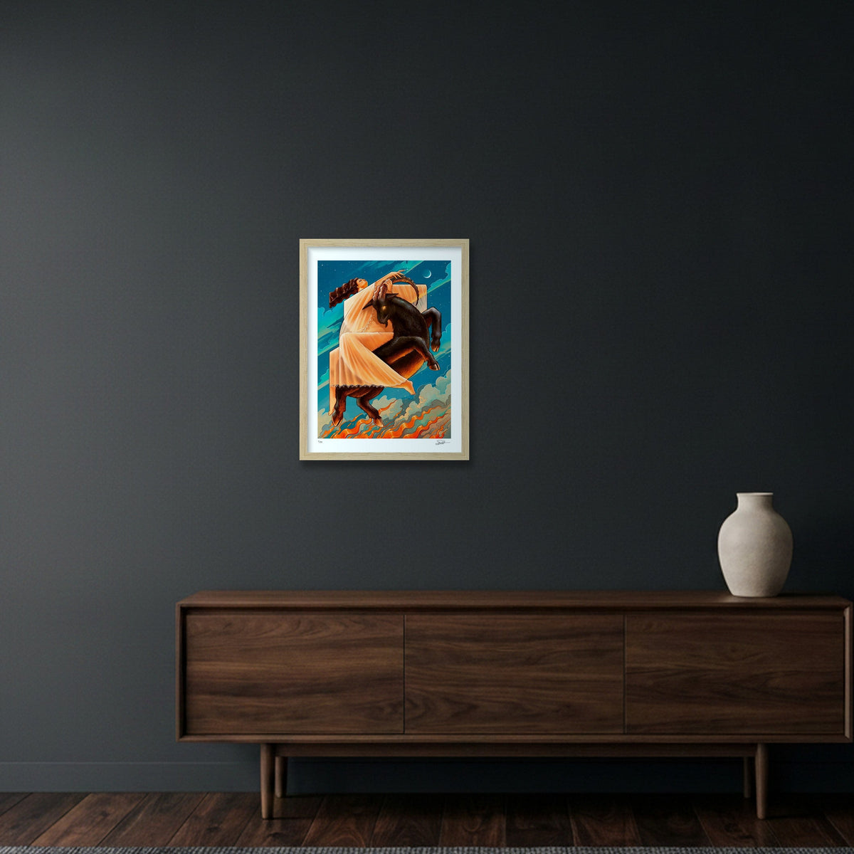ME & THE DEVIL — 30×40cm, 12×16" Oak Frame