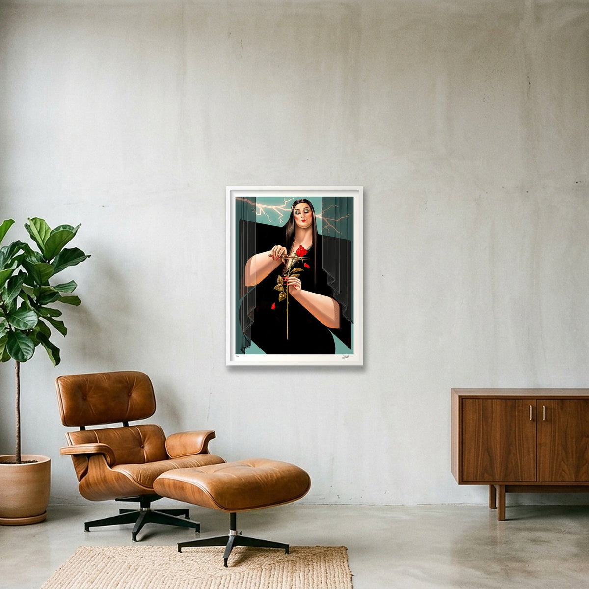 MORTICIA — 60×80cm, 24×31" White Frame