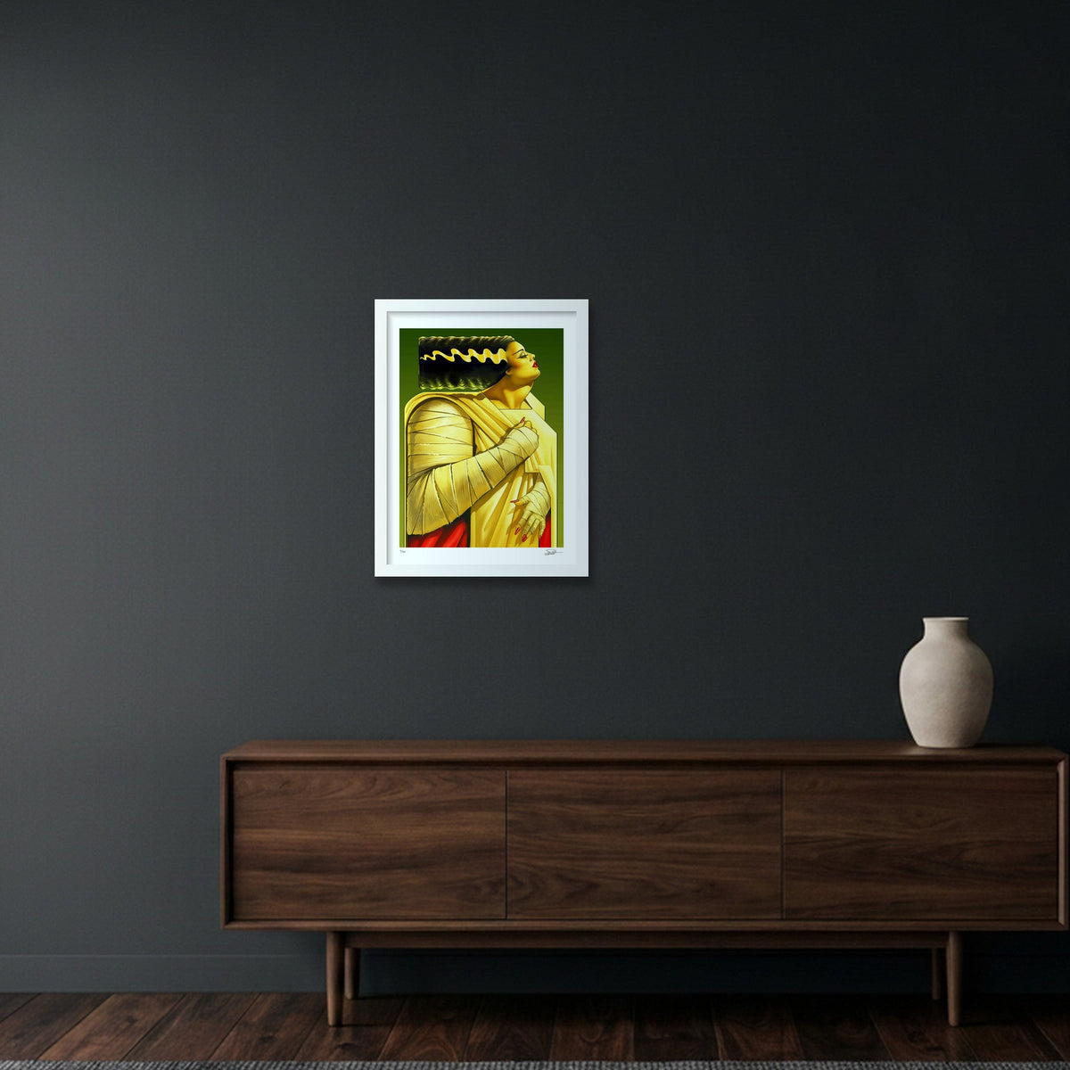 THE BRIDE — 30×40cm, 12×16" White Frame