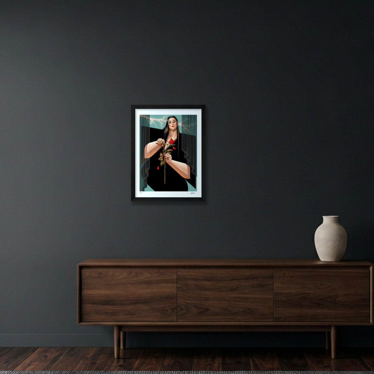 MORTICIA — 30×40cm, 12×16" Black Frame